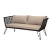 MUNDO Sofa for 2, Black, Metal