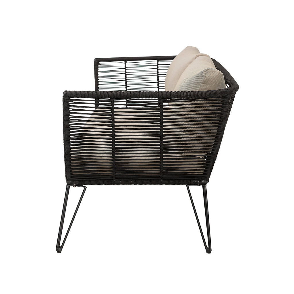 MUNDO Sofa for 2, Black, Metal