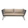 MUNDO Sofa for 2, Black, Metal