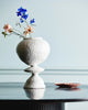 MOYO Vase, round shape, white glaze