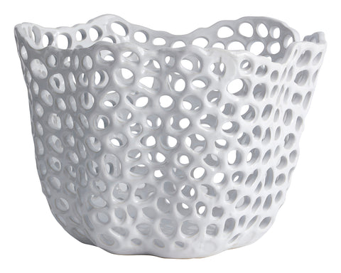 TOBAGO deco bowl, white