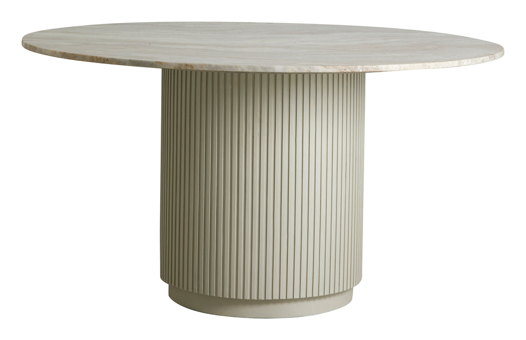 ERIE IVORY round dining table, marble top, Ø 140