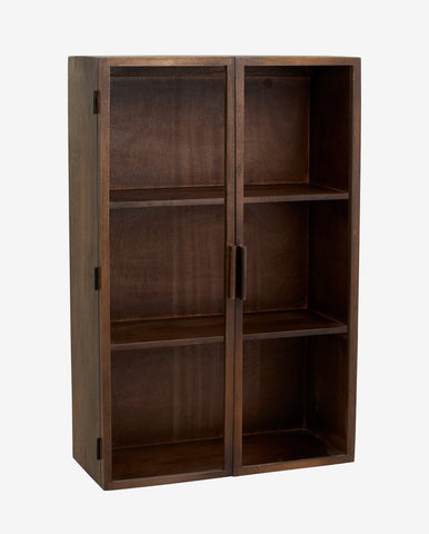 NANGO WALL CABINET, 2 DOOR, DARK BROWN