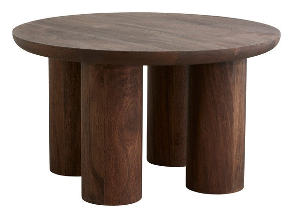 HELIN Coffee table, dark brown Ø 70