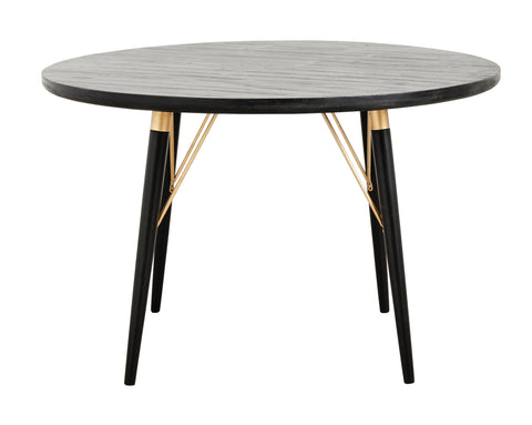 DIVA ROUND Dining table, black wood, Ø 120