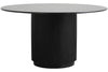 ERIE BLACK round dining table, marble top, Ø 140