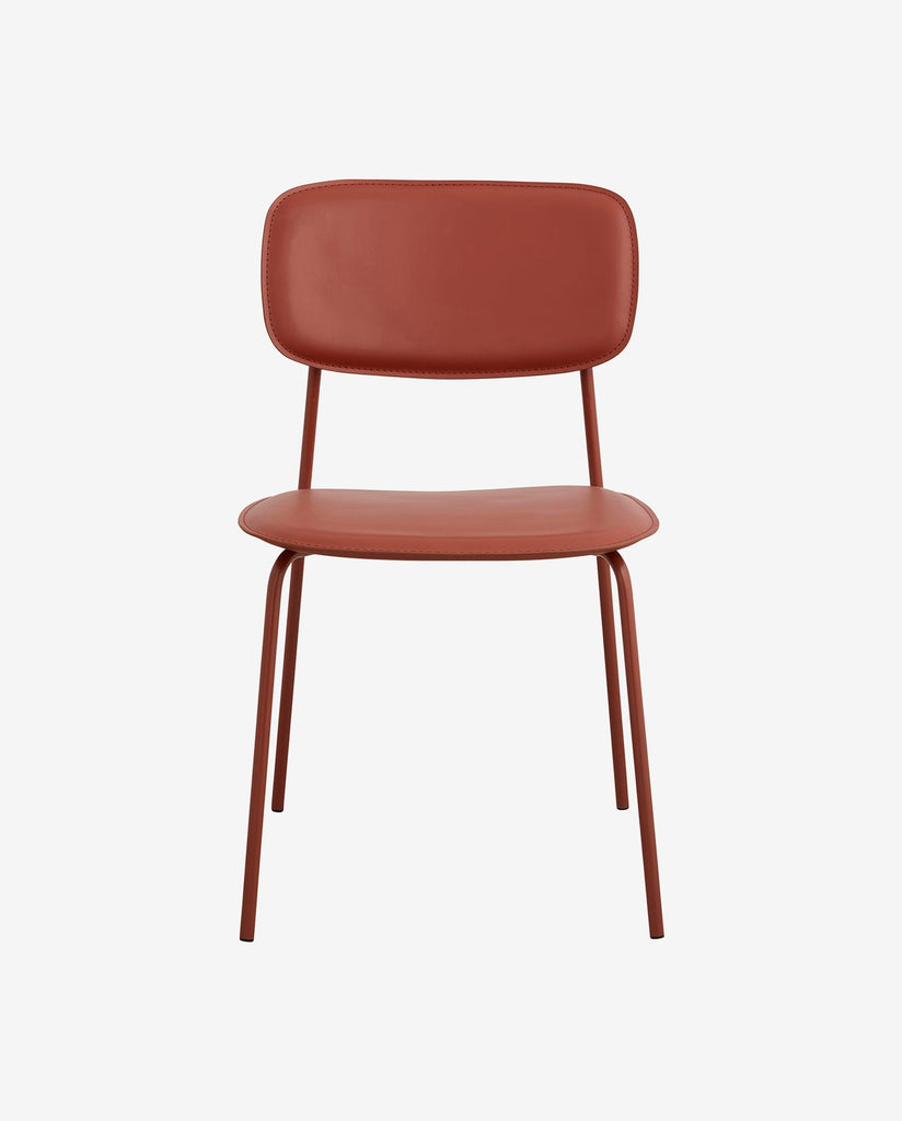 ESA DINING CHAIR, RUST RED