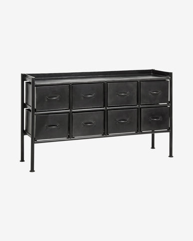 PORTLAND IRON CONSOLE, 8 DRAWERS