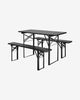 GARDEN TABLE/BENCH SET, 160 CM