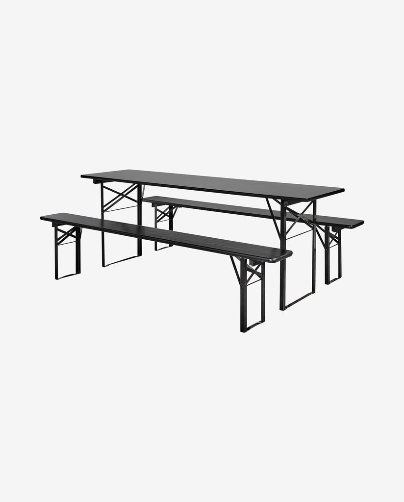 GARDEN TABLE/BENCH SET, 220 CM