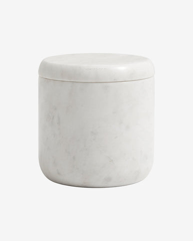 JAR, WHITE MARBLE