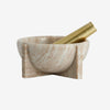 ROCOTO MORTAR WITH PESTLE, BROWN MARBLE
