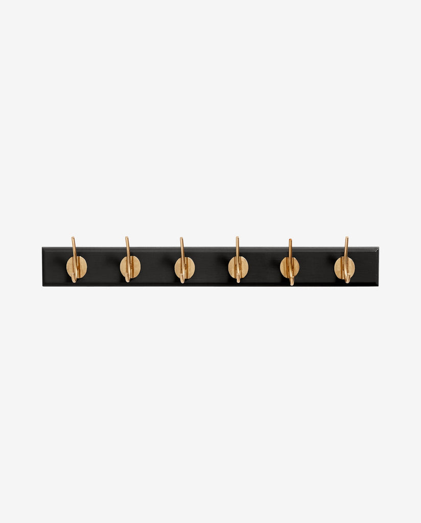 EDGY COAT RACK, 6 HOOKS, MATT BLACK