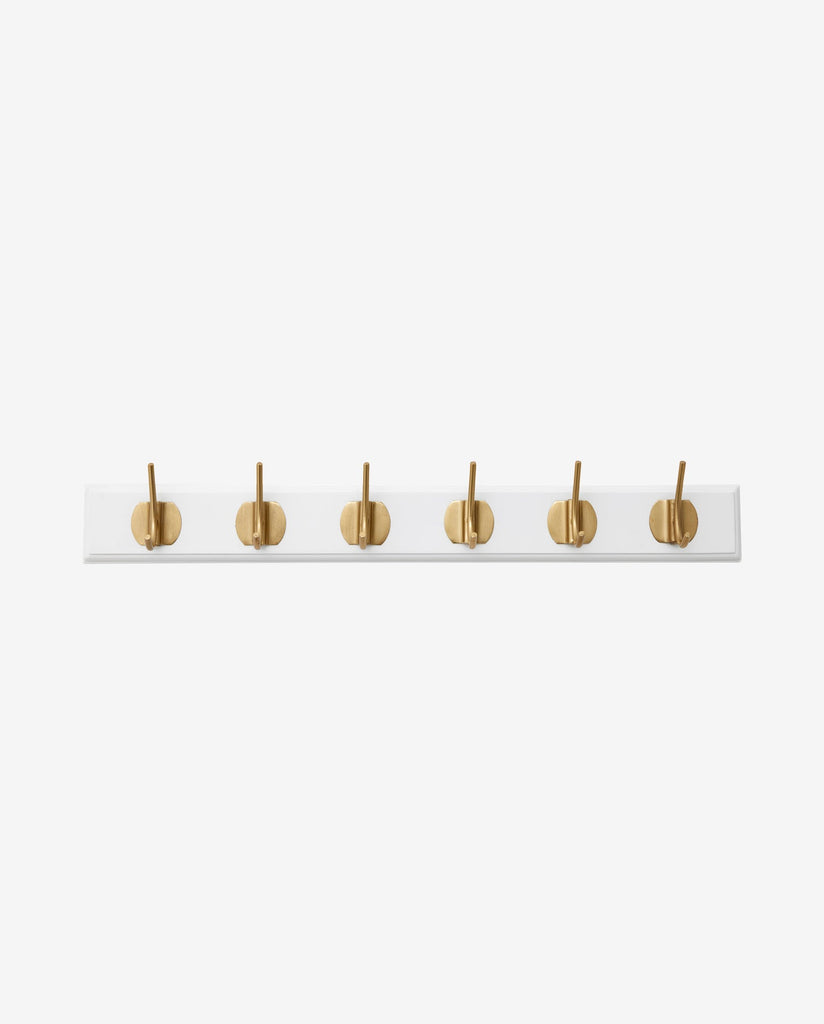 EDGY COAT RACK, 6 HOOKS, MATT WHITE