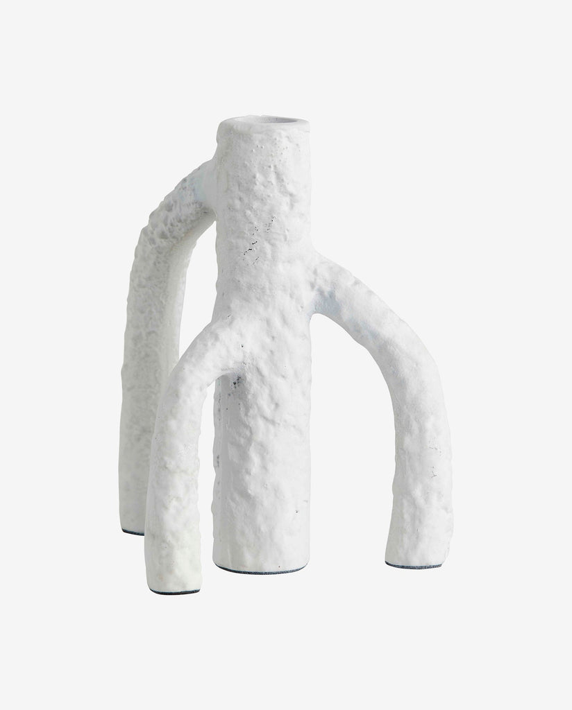 MAHE CANDLE HOLDER, WHITE, LARGE