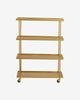 KAMO TROLLEY W/4 SHELVES, GOLDEN