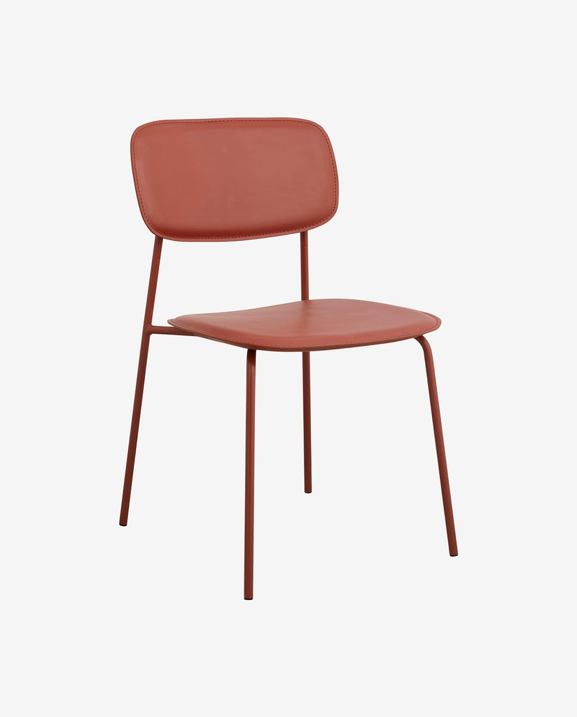 ESA DINING CHAIR, RUST RED