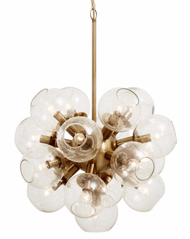 ATOMIC, hanging lamp with 17 lights, golden D57