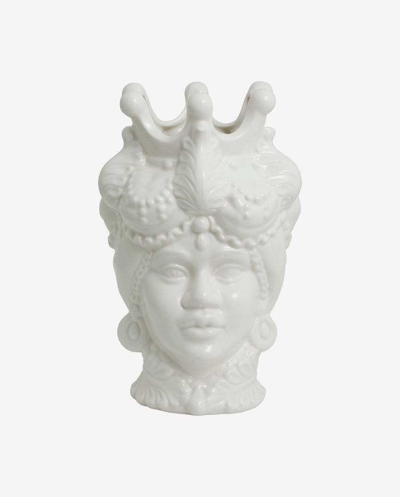 REMIRE QUEEN VASE, WHITE