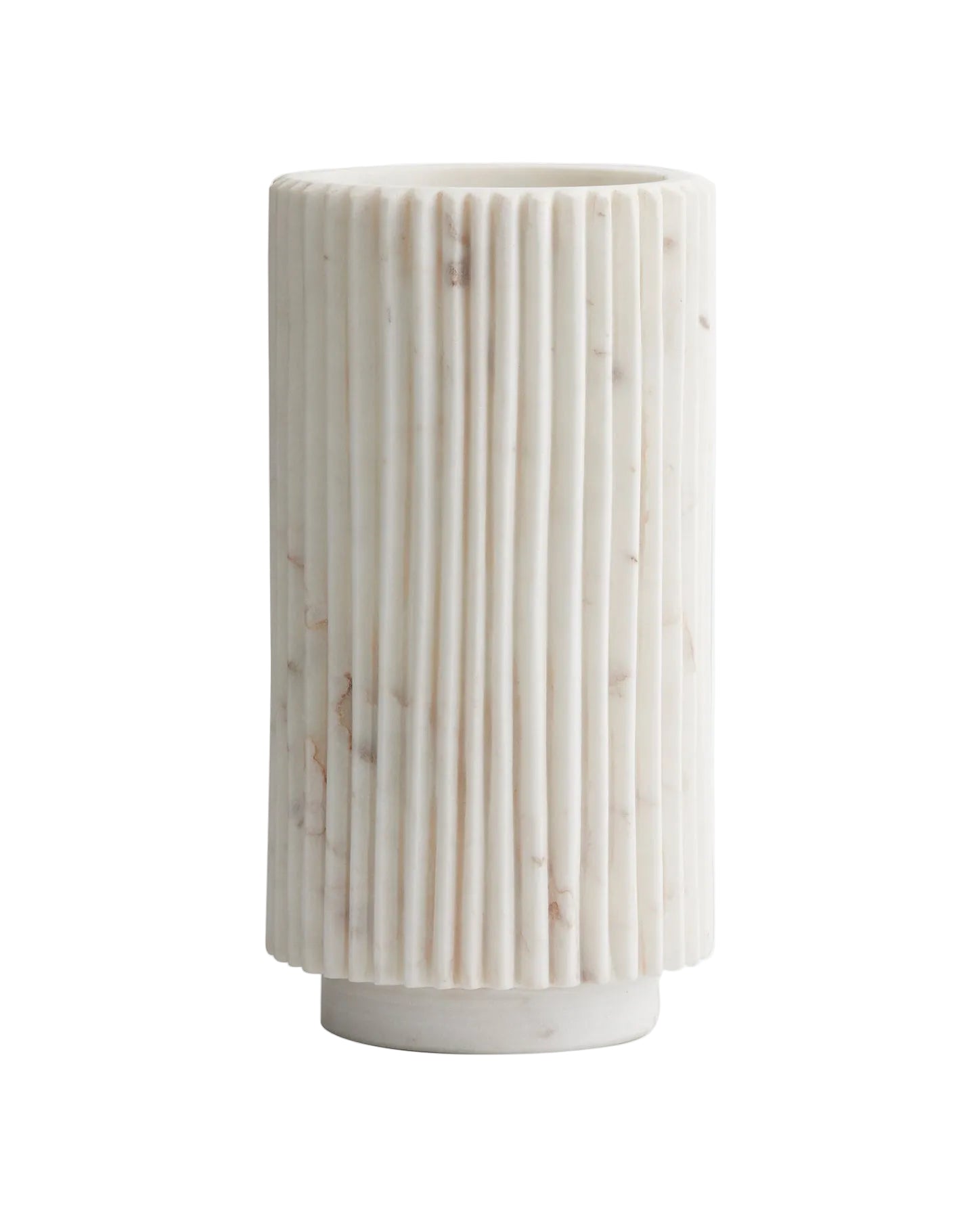LOON VASE / WINE COOLER, WHITE MARBLE