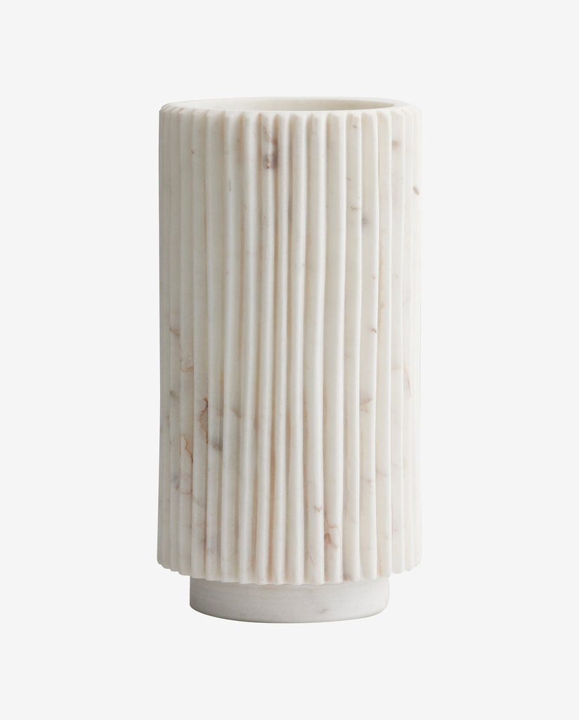 LOON VASE / WINE COOLER, WHITE MARBLE