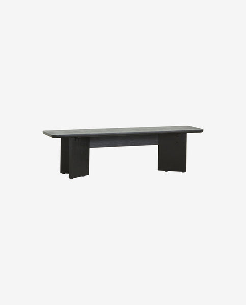 TISZA BENCH, BLACK, WOOD