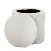 Siabella Pouf, White, Polyester  Ø 37