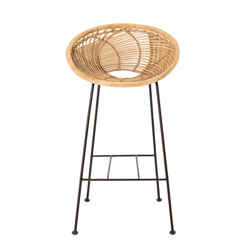 Yonne Bar Chair, Nature, Rattan