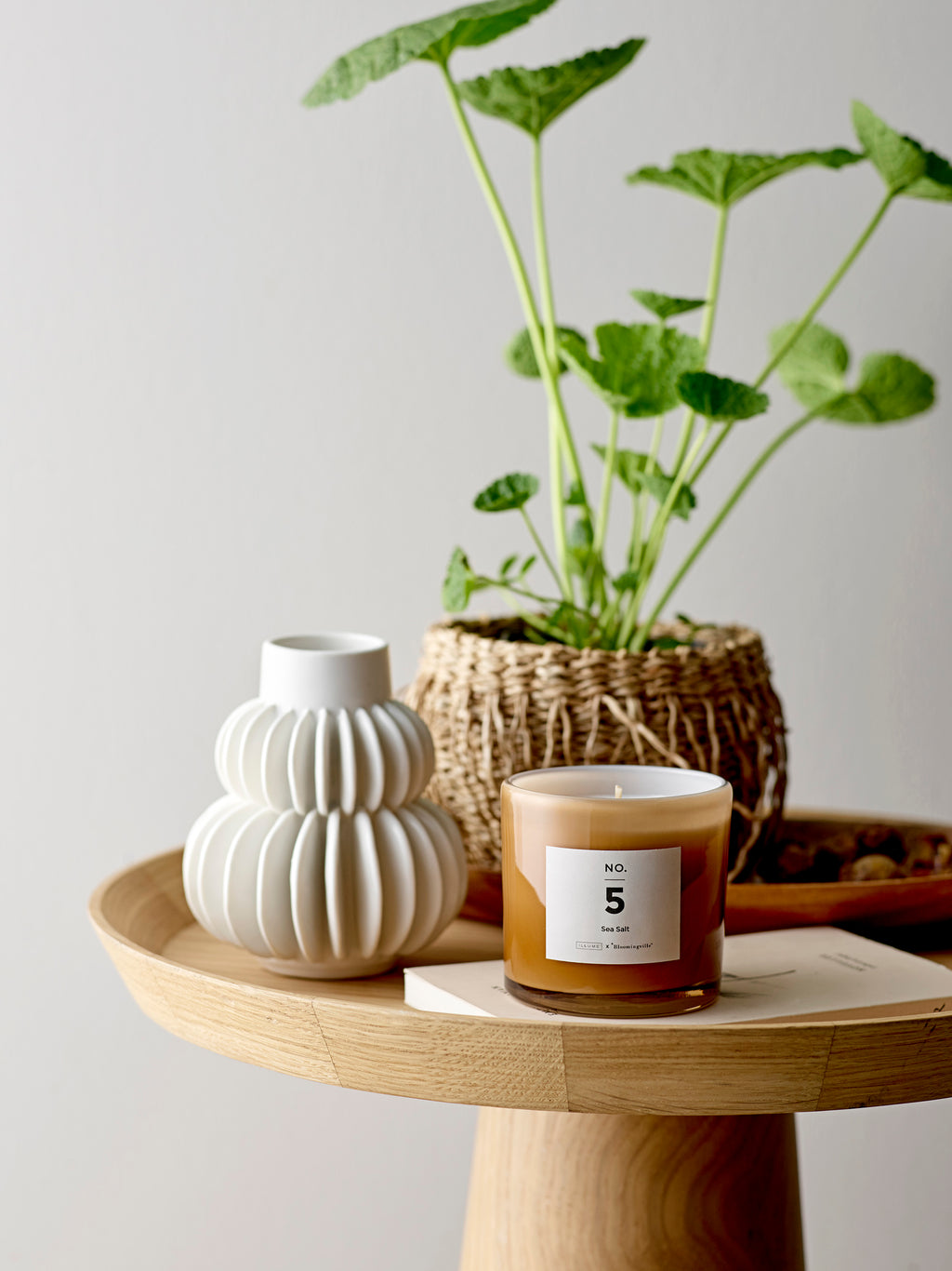 Luana Sidetable, Nature, Oak, Ø 44