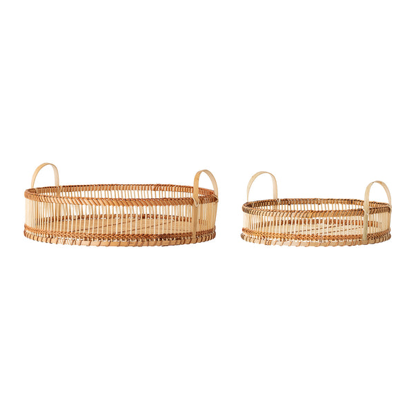 SALLE Tray Set of 2, Nature, Bamboo