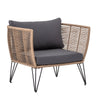 MUNDO Lounge Chair, Brown, Metal