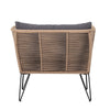 MUNDO Lounge Chair, Brown, Metal