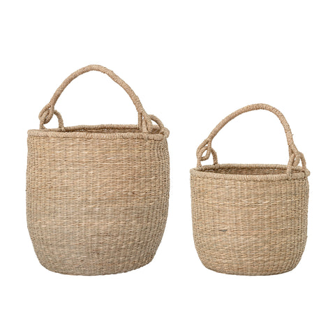 BASKET, Nature, Seagrass, Set of 2