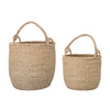 BASKET, Nature, Seagrass, Set of 2