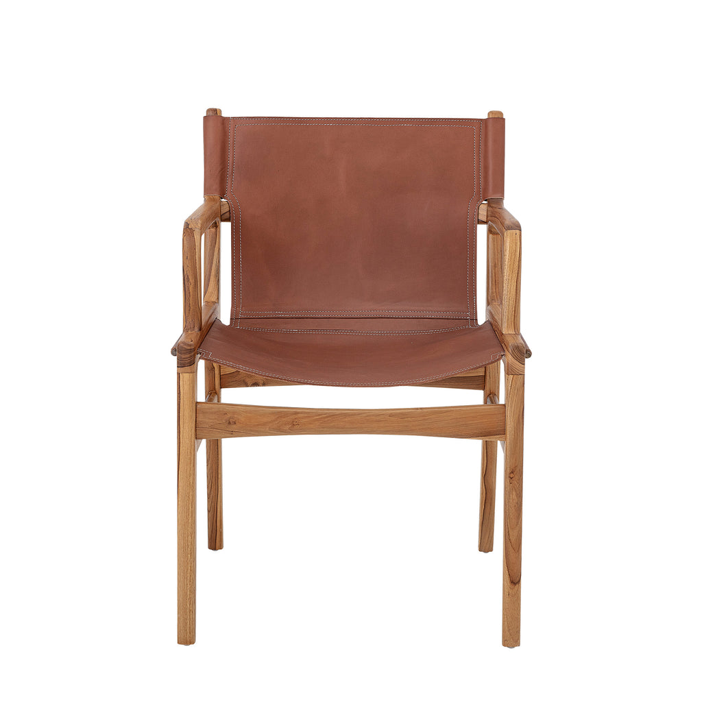 OLLIE Lounge/Dining Chair, Brown, Leather