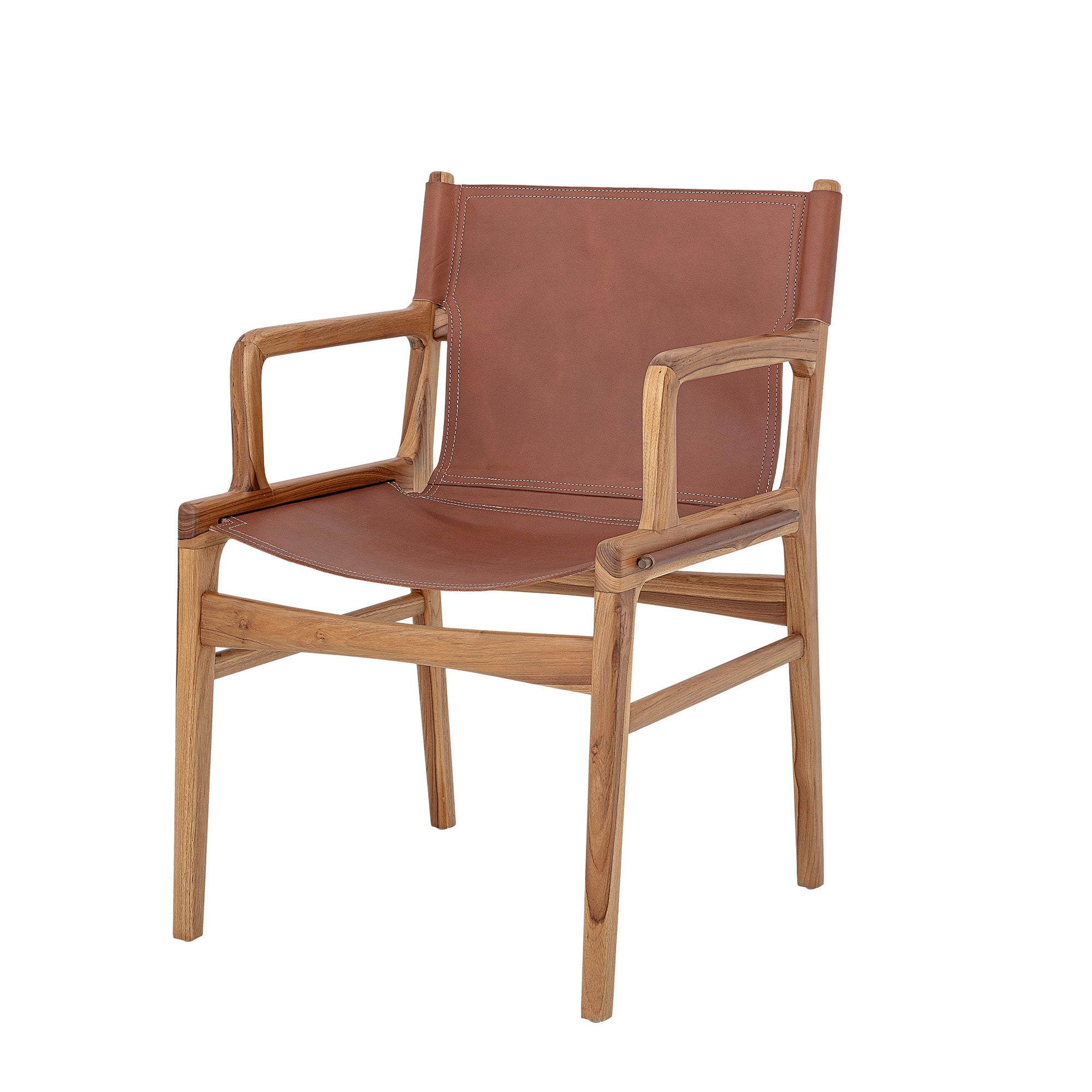 OLLIE Lounge/Dining Chair, Brown, Leather