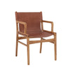OLLIE Lounge/Dining Chair, Brown, Leather