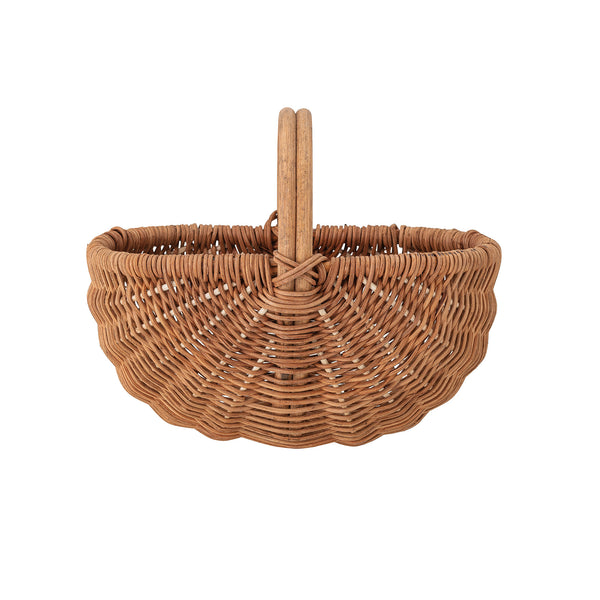 ETTIE BASKET, Brown, Rattan