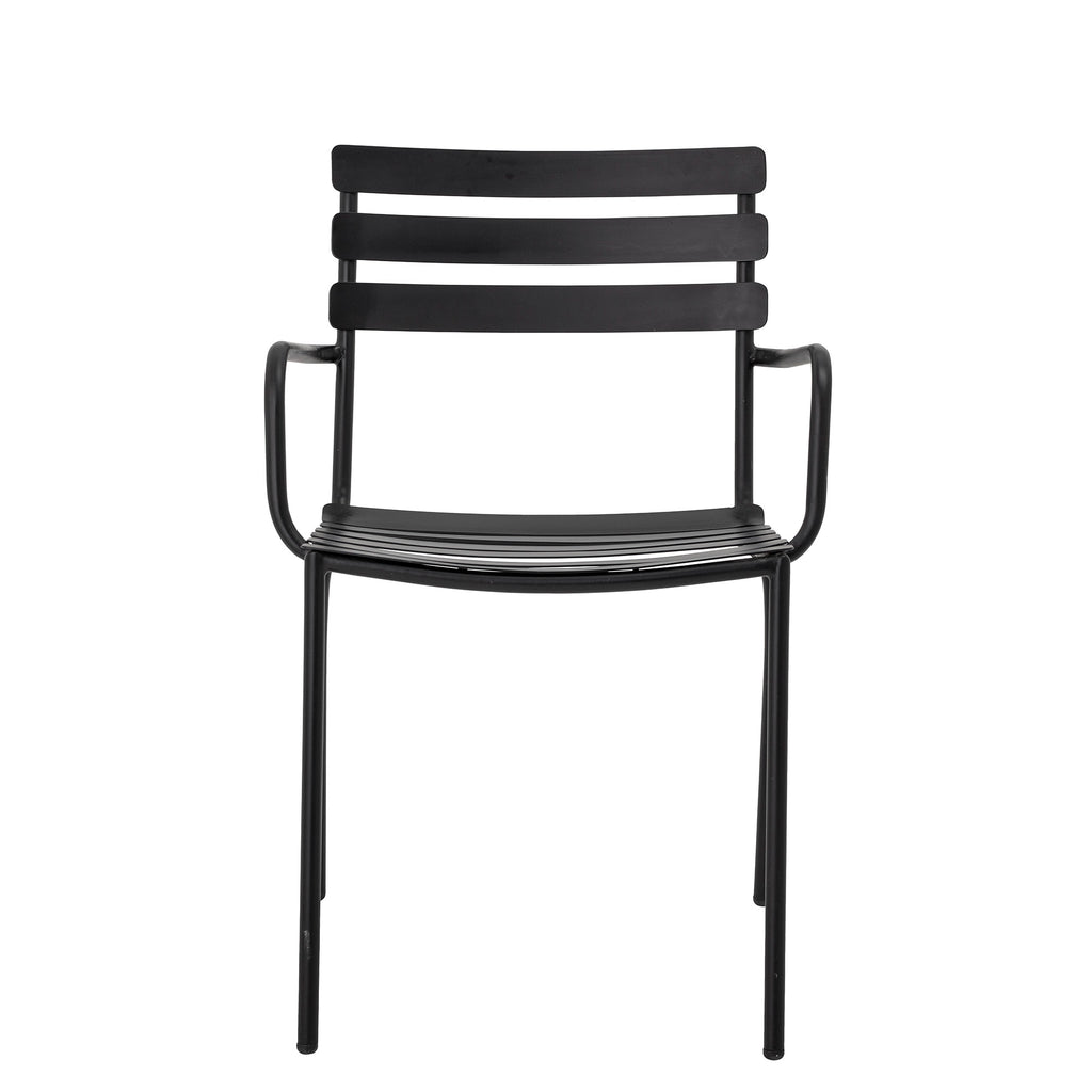 MONSI Dining Chair, Black, Galvanised iron