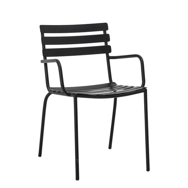 MONSI Dining Chair, Black, Galvanised iron