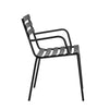 MONSI Dining Chair, Black, Galvanised iron