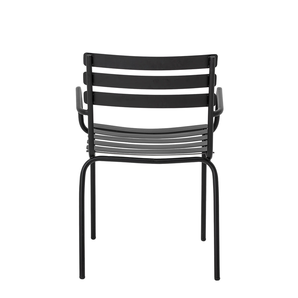 MONSI Dining Chair, Black, Galvanised iron