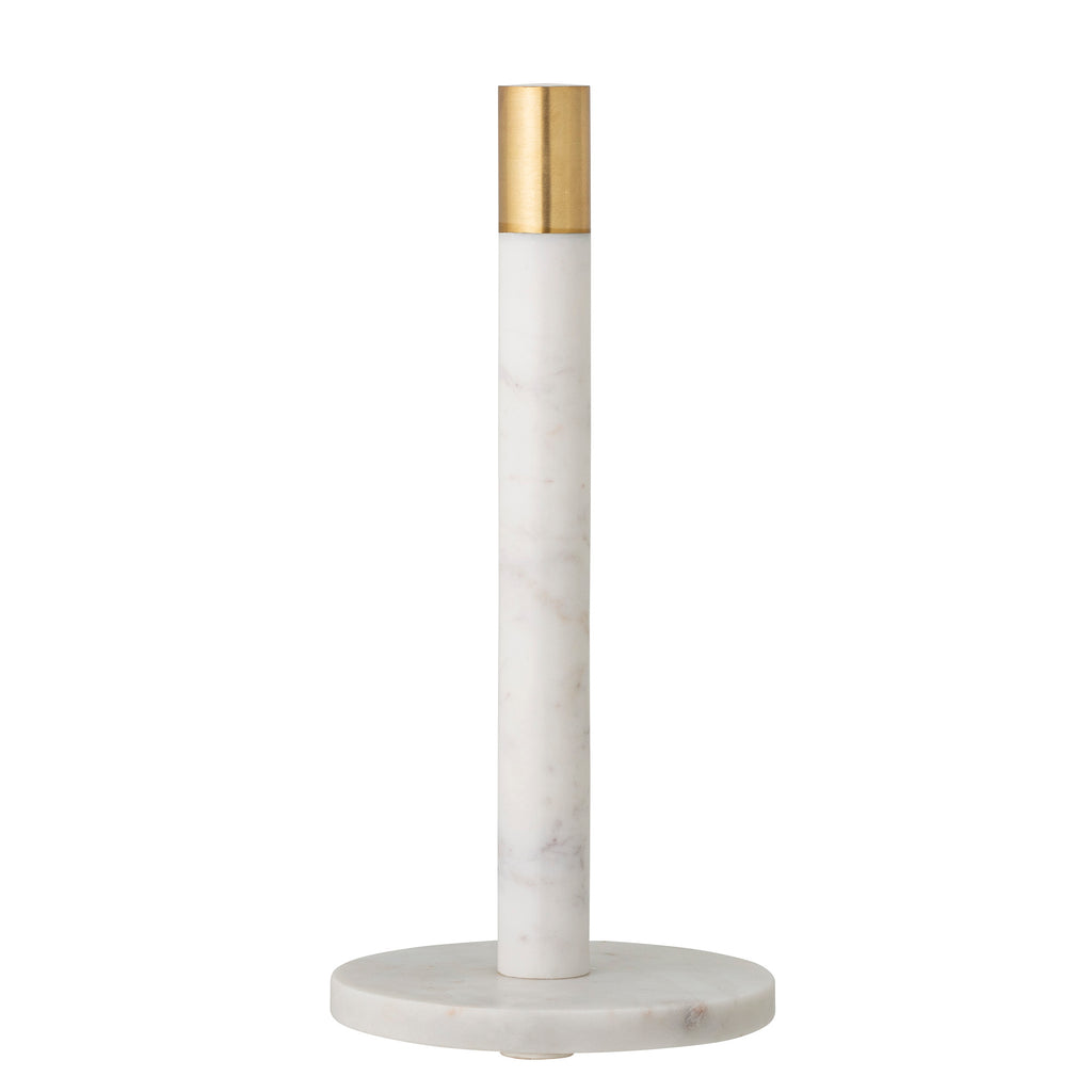 Emira Kitchen Paper Stand, White, Marble