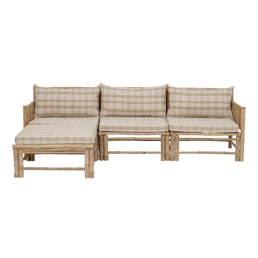KORFU Module Sofa Left Corner, Nature, Bamboo
