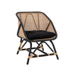 LOUE Lounge Chair, Black, Rattan