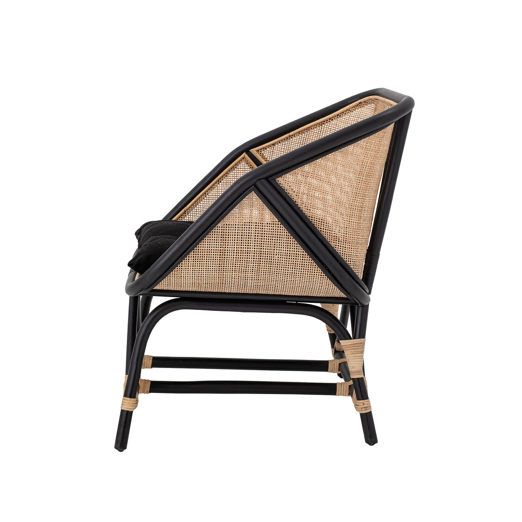 LOUE Lounge Chair, Black, Rattan