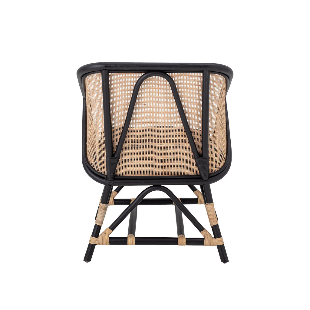 LOUE Lounge Chair, Black, Rattan