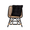 LOUE Lounge Chair, Black, Rattan