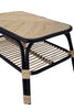 LOUE Side table, Black, Rattan