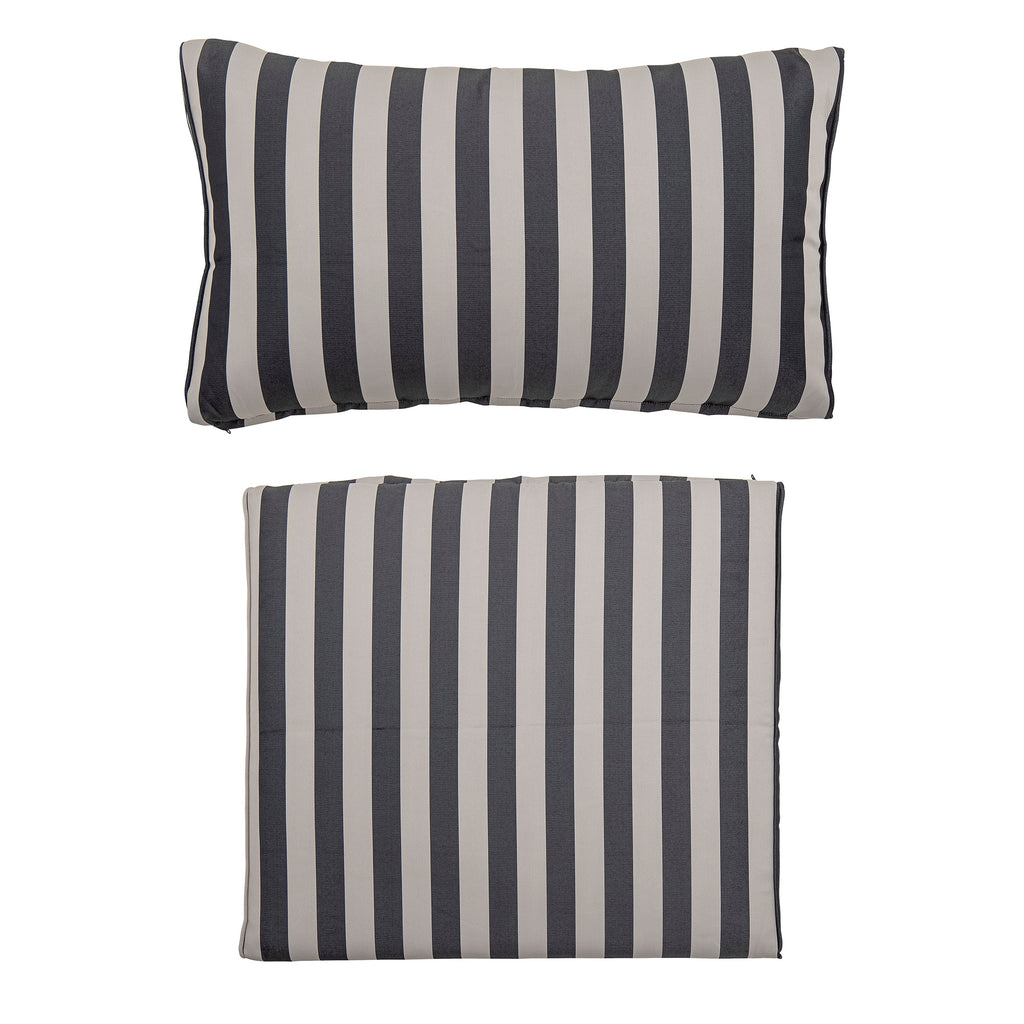 MUNDO Lounge Chair Cushion Covers (No filler), Black & White